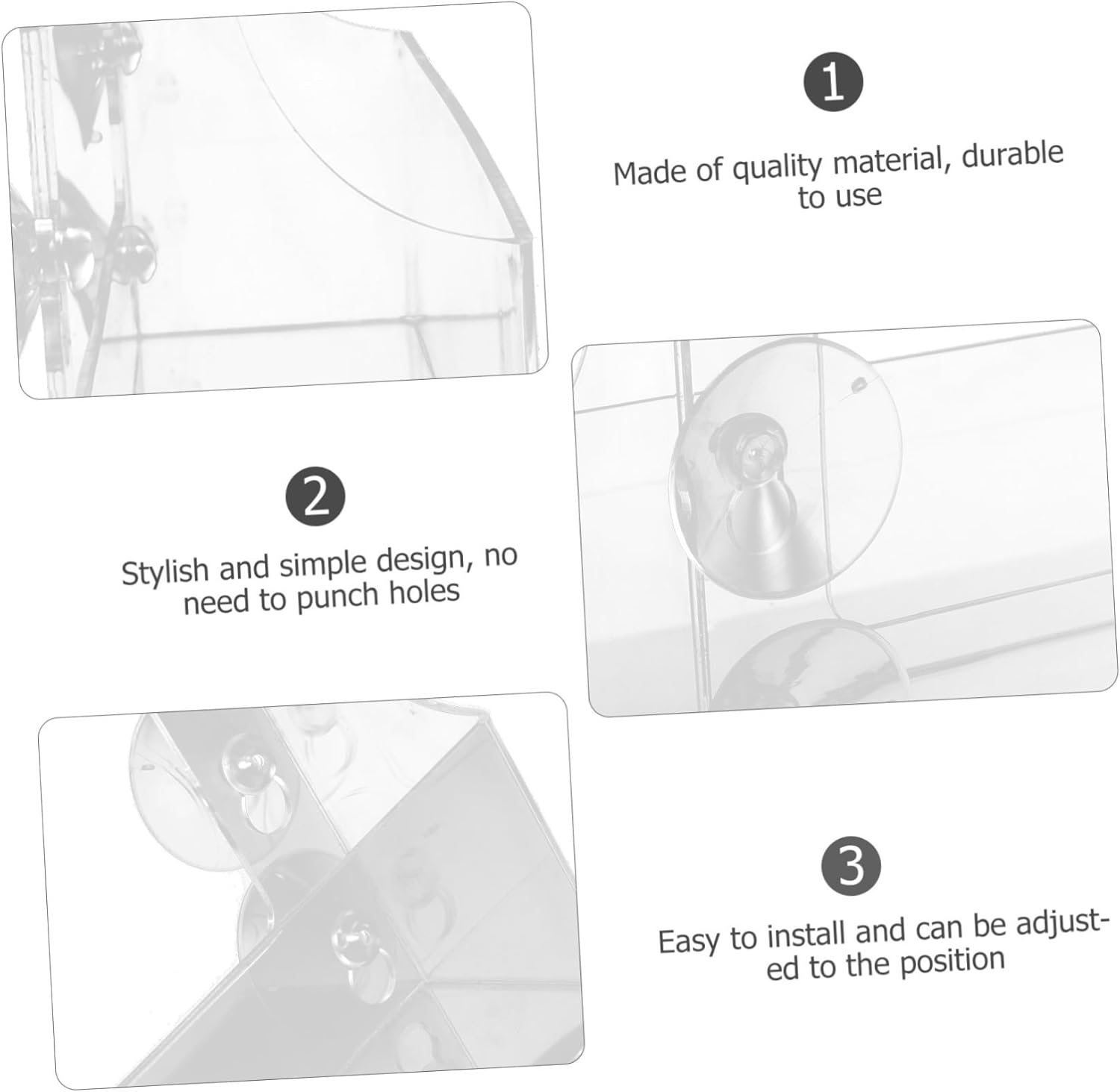 1pc Refrigerator Rack Small Shelves Kitchen Cooler Door Suction Cup Display Window Basket Refrigerator Suction Shelf Beverage Stand Soda Bottle Organizer Wall Display Racks Cups