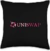 Uniswap UNI Cryptocurrency Logo Image Throw Pillow