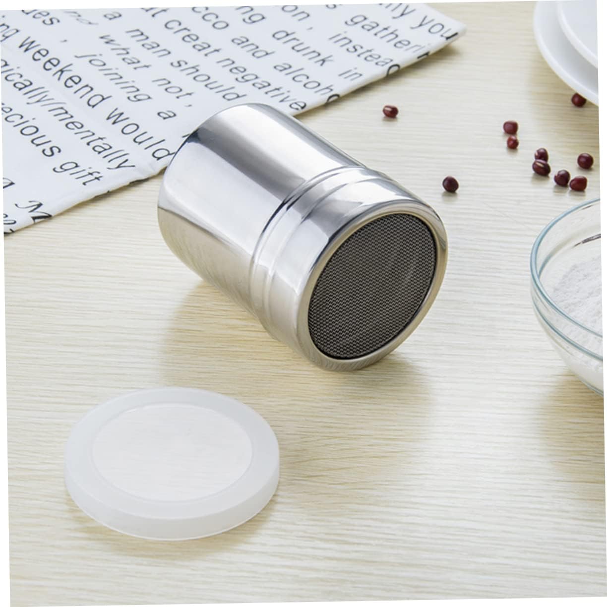 Ciieeo 3pcs Stainless Steel Seasoning Shaker Sifter for Sugar Cocoa and Flour Kitchen Tool for Baking and Cooking Design