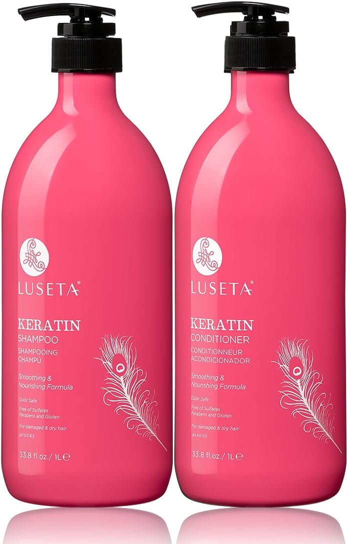 Luseta Keratin Smooth Shampoo & Conditioner Set (2 1000ml)