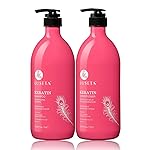 Luseta Keratin Smooth Shampoo and Conditioner Set Moisturizing and Hydrating for Damaged and Dry Hair Prevent Further Breakage Free of Sulfate and phosphate