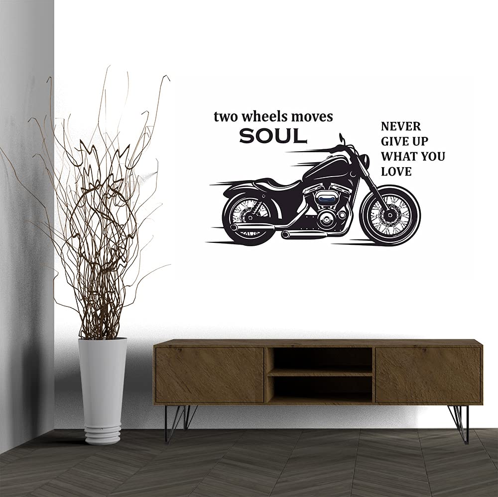 wallpics® Bike Rider, Bullet, Race Motorcycle Design Self Adhesive Decorative Wall Sticker || (30cm X 45cm) cut5377-1-image-26