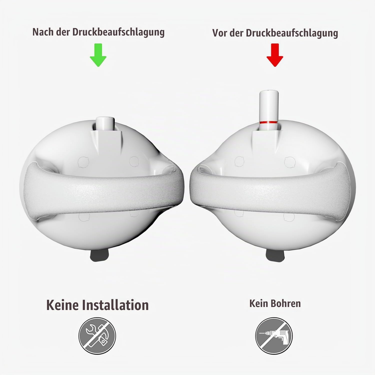 Haltegriff Dusche Ohne Bohren, Haltegriffe für Senioren 2PCS | Duschgriff mit Saugnapf für Badezimmer, Dusche WC, Badewannengriff für Kinder, Eingeschränkte Personen, ältere Menschen