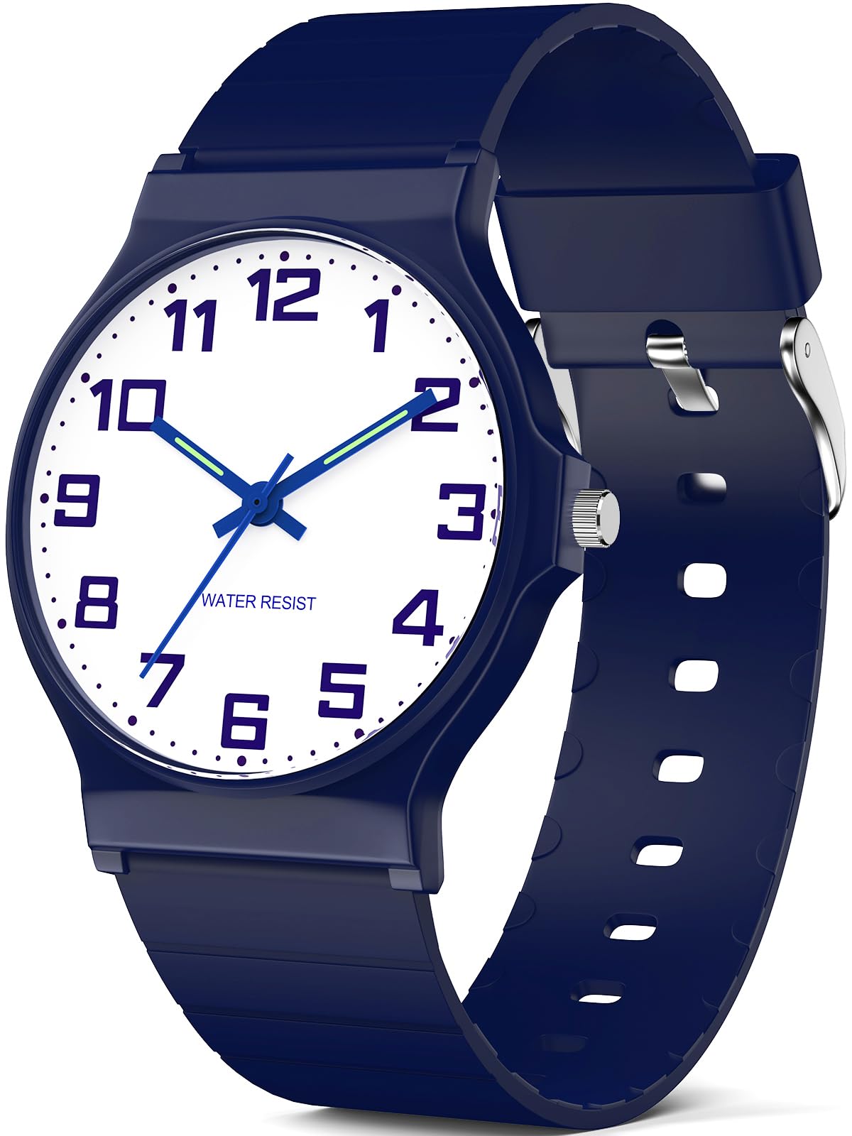 TENOCK Reloj analógico para niños y niñas, Resistente al Agua 30 m, Reloj Deportivo con Esfera Delgada y Correa Suave, fácil de Leer para niños de 5 a 15 años