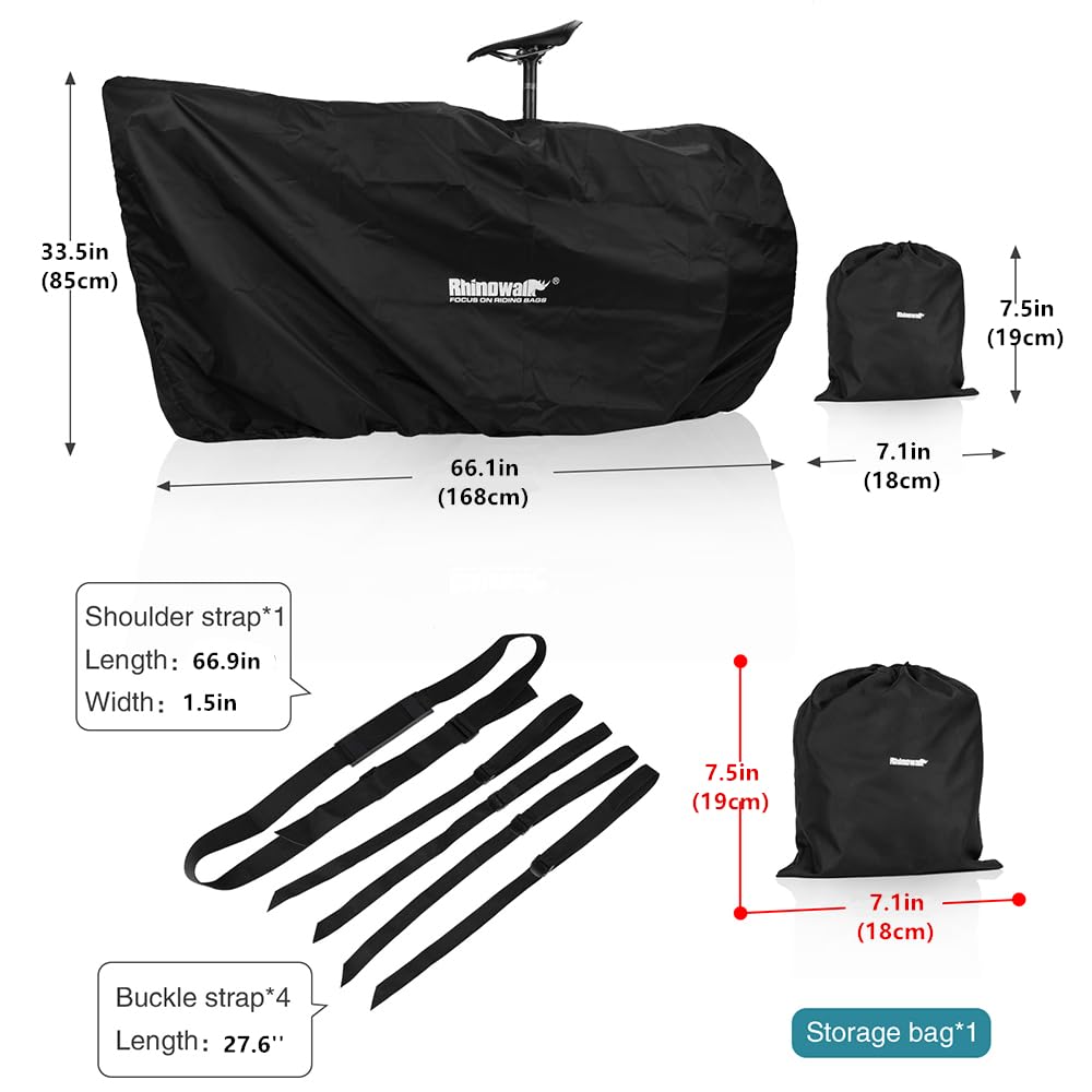 SUNTTELF Borsa di trasporto della bici leggera per 27.5inch MTB 700C Road Bike Bike Cover