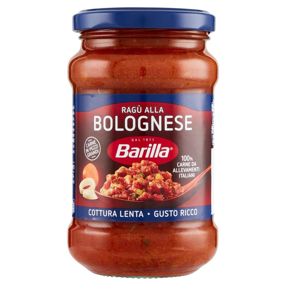 Italian Gourmet bundle für Barilla Ragù alla Bolognese 6x 300g Pastasauce mit Rindfleisch, italienische Tomatensauce für Pasta & Aufläufe + Italian Gourmet polpa