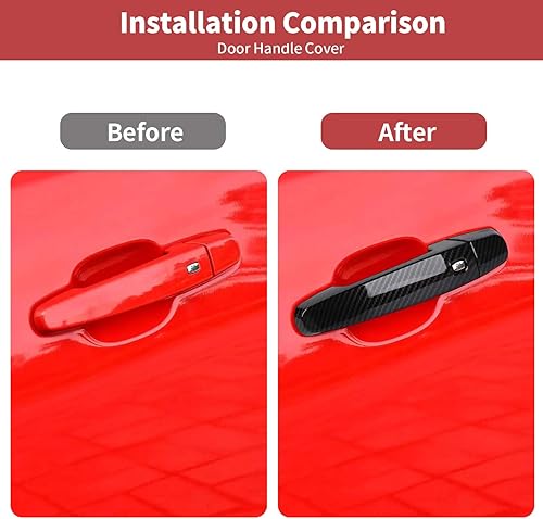 Miniatura 5 de CheroCar Compatible con la manija exterior de la puerta de Camaro, accesorios de decoración exterior compatibles con Chevrolet Camaro 2016-2023,