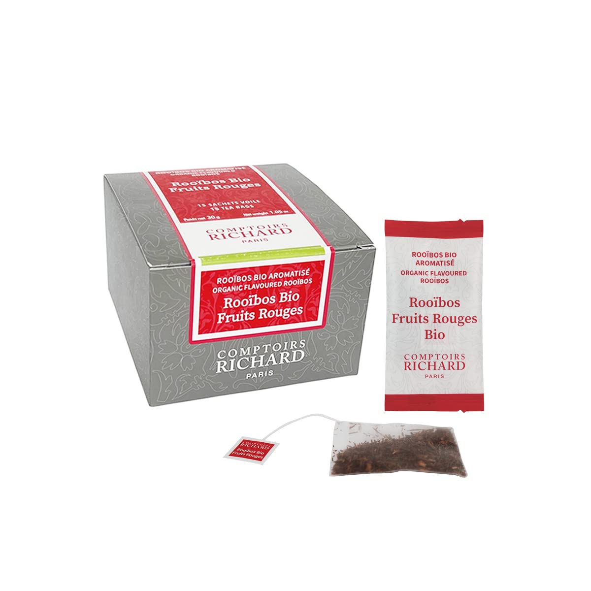 Comptoirs Richard Rooibos Fruits Rouges bio, boîte 15 sachets