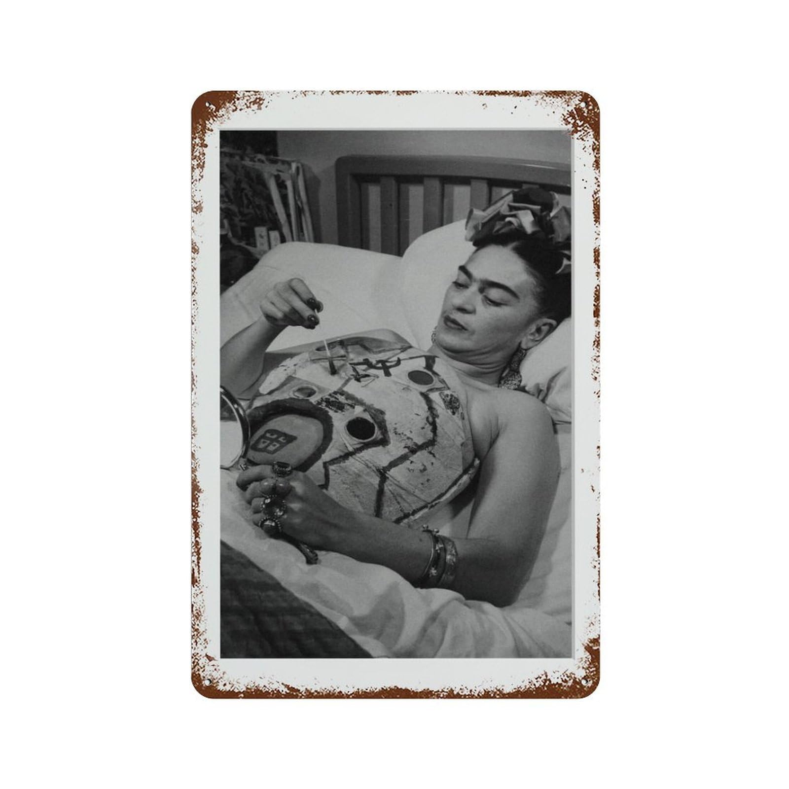 xiaoxiaoshen Frida Kahlo Photography S Wall Decor Art Metal Tin Poster Modern Home Decor Art Home Bar Shop Decorations Vintage Sign 30x20cm