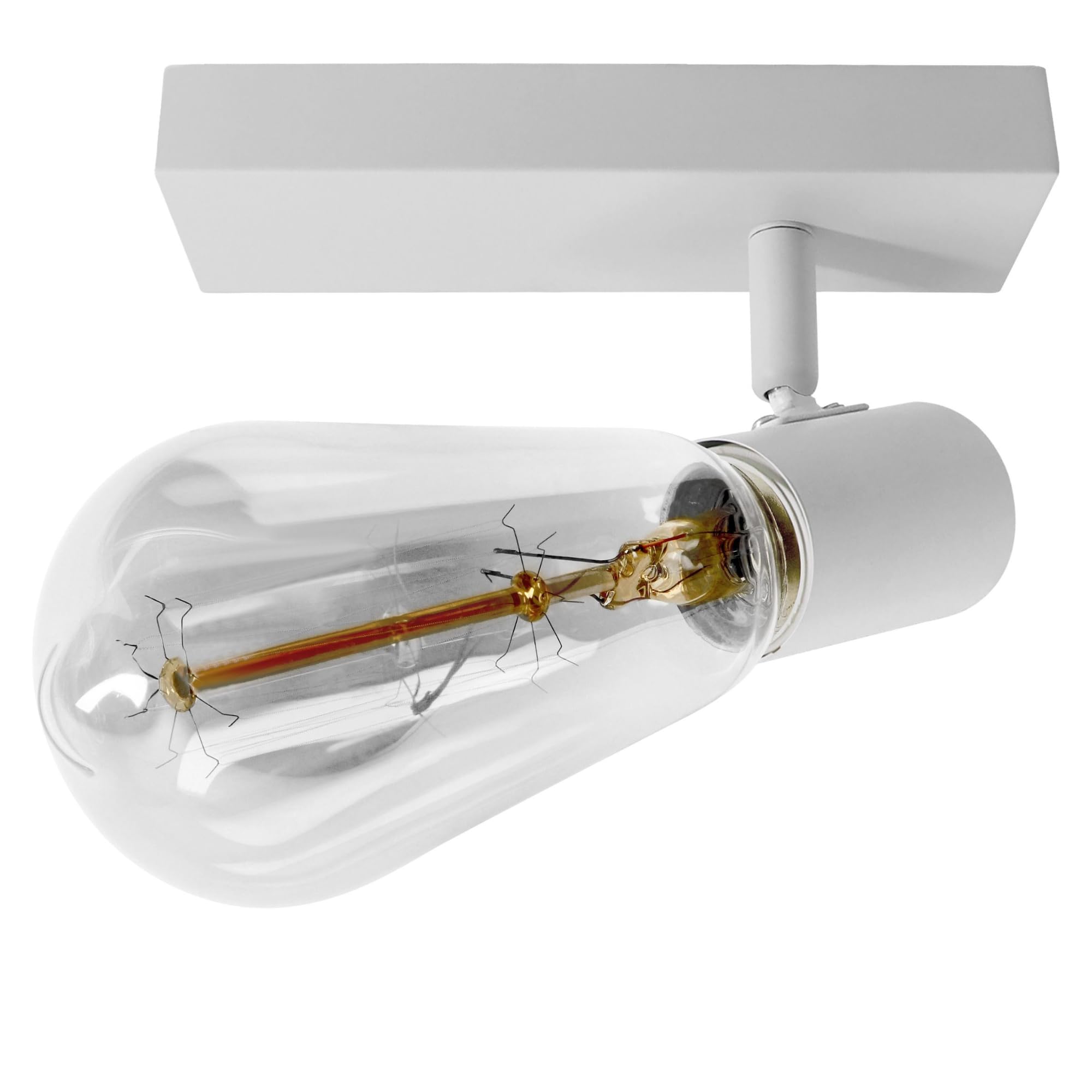 EGLO Plafondlamp Viserbella, 1 lamp plafondlamp vintage, modern, woonkamerlamp van staal en