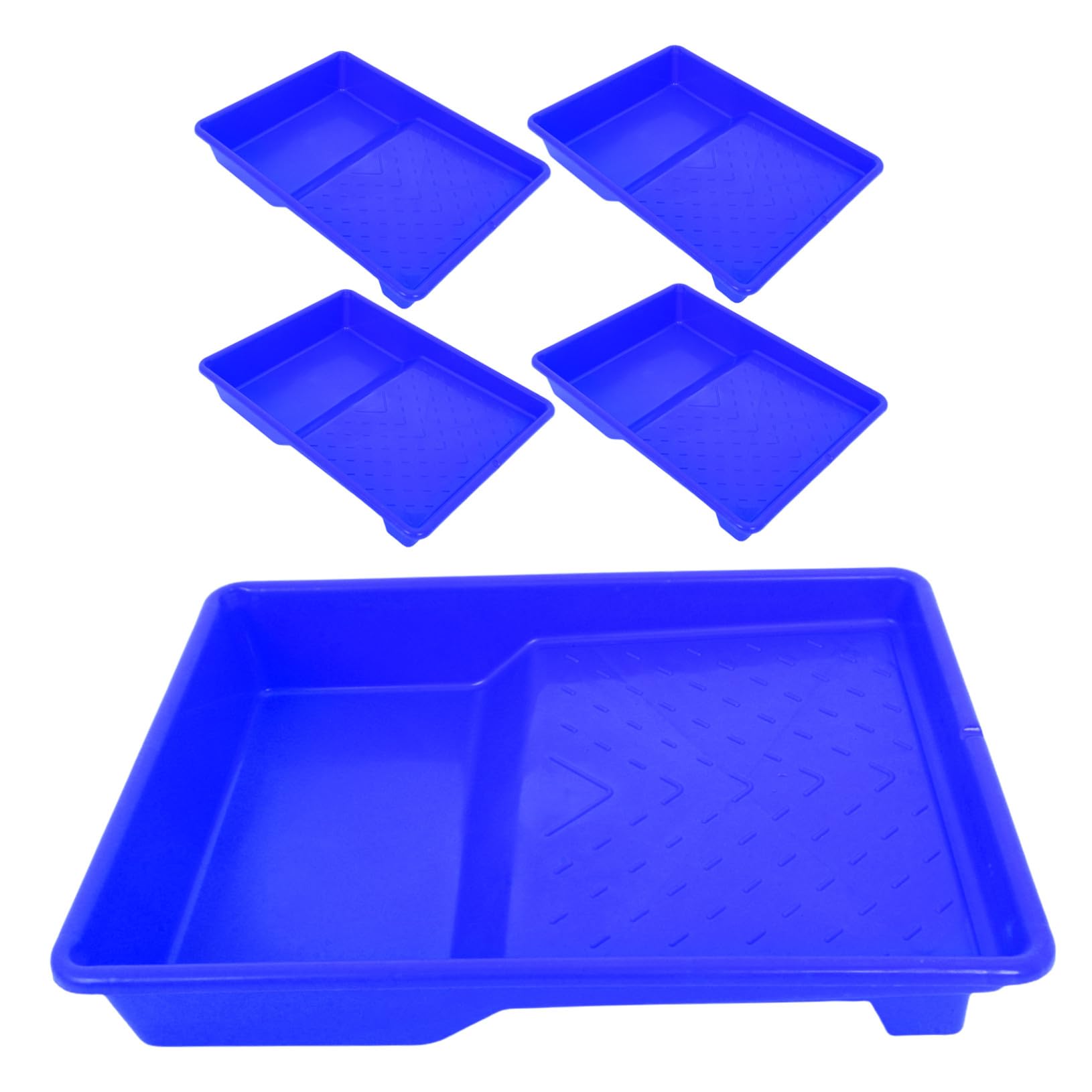 POPETPOP 5 Szt. Częściowy Plastikowych Tacek Do Wałka Malarskiego Ergonomiczne Wielofunkcyjne i Wielokrotnego Użytku Tace Do Mieszania Kolorów i Malowania Ścian Domu Oraz Projektach DIY