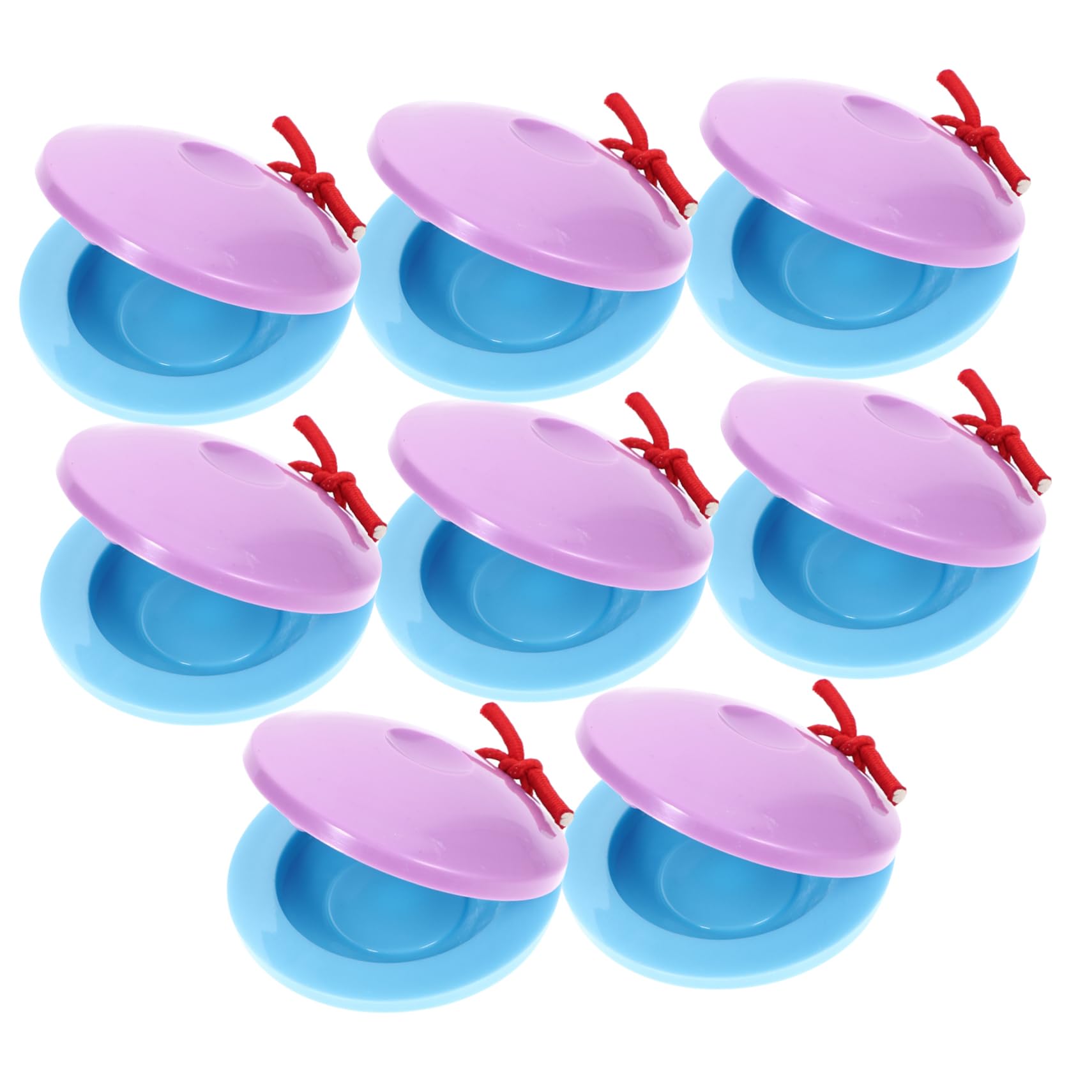 ERINGOGO 8Pcs Plastic Castanets for Musical Instrument for Rhythm Development Friendly Finger Castanets for Early Education