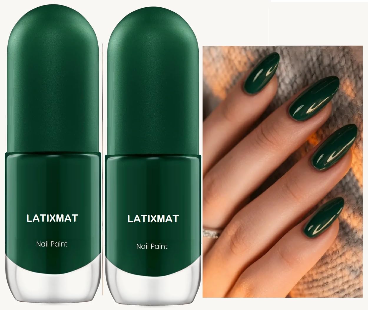Nail Paint Deep Green Long-Lasting Nail Polish | Quick-Drying Formula, Rich Colour Payoff, Smooth Finish, Everyday Wear, Glossy Manicure-image-32