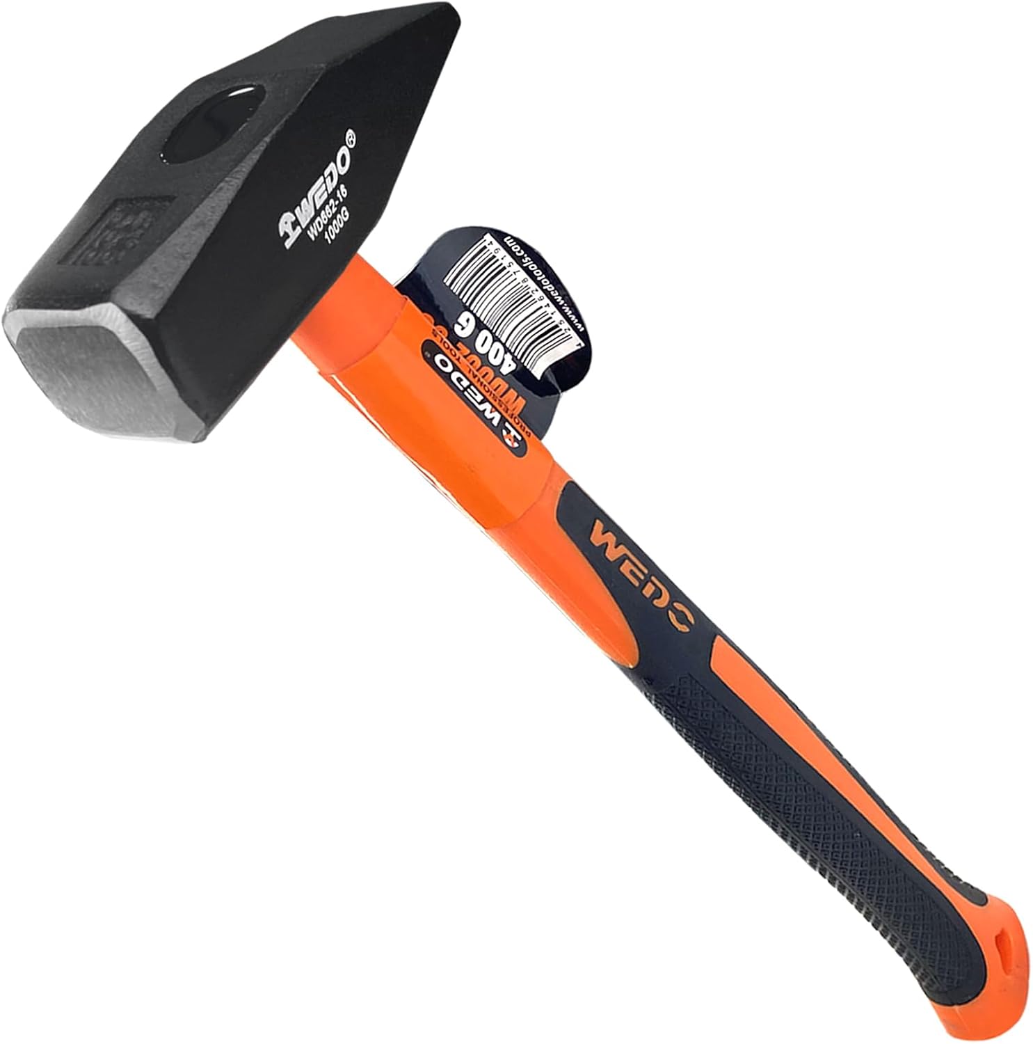 WEDO Cross Peen Hammer,28oz Tack Hammer,Ball Peen Hammer,800g High Carbon Steel Hammer Head,Length 350mm(14"), Machinist Engineers Hammer With Fiberglass Handle
