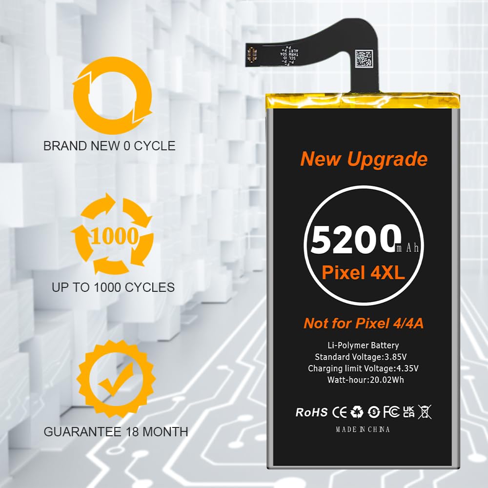 Google Pixel 4XL プロトタイプ　希少品 バッテリー100% Amazon.com: Battery for Pixel 4XL,[5200mAh] High Capacity