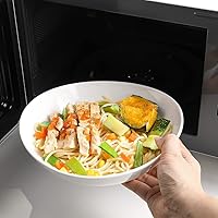 Vista 5 de Sweese 135.001 Cuencos de porcelana para ensalada y pasta, 28 onzas, juego de 6, color blanco