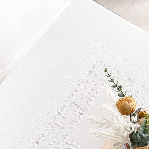 Miniatura 2 de MANGATA CASA Mantel rectangular  Mantel de algodón lavable impermeable y resistente a las arrugas, mantel de tela decorativa para mesa de comedor,