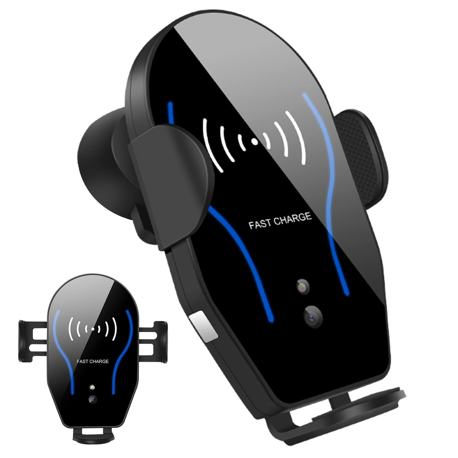 Caricabatterie wireless per auto da 10 W con ricarica rapida Qi, supporto per telefono da cruscotto con sensore di aggancio automatico per bocchetta 'aria, mani libere per una