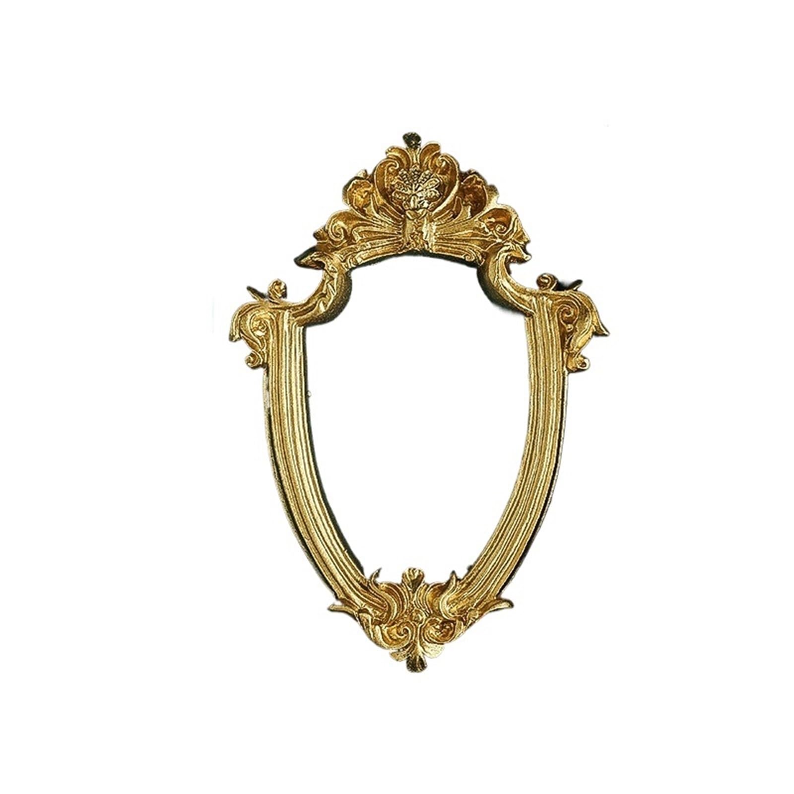 Picture Frames Golden Retro Photo Frame Decoration Home Photography Background Shooting Props(Type 4)