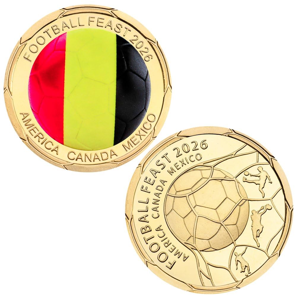 Lot de 12 Pièces Commémoratives De Compétitions De Football, À l'effigie du Drapeau National, pour Les Collectionneurs Les Fans De Foot.