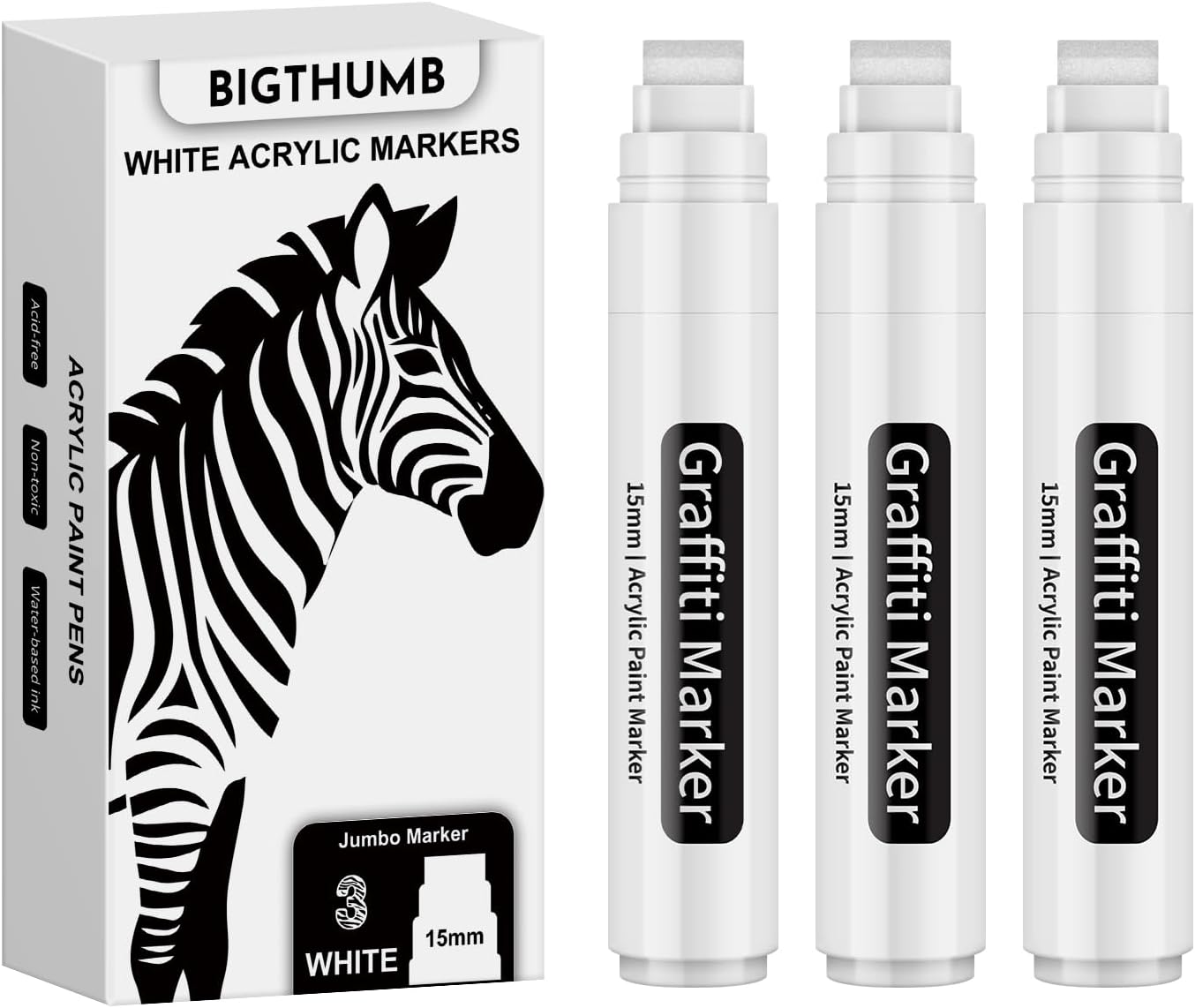 Pentel® Felt Tip White Marker, Broad Point White