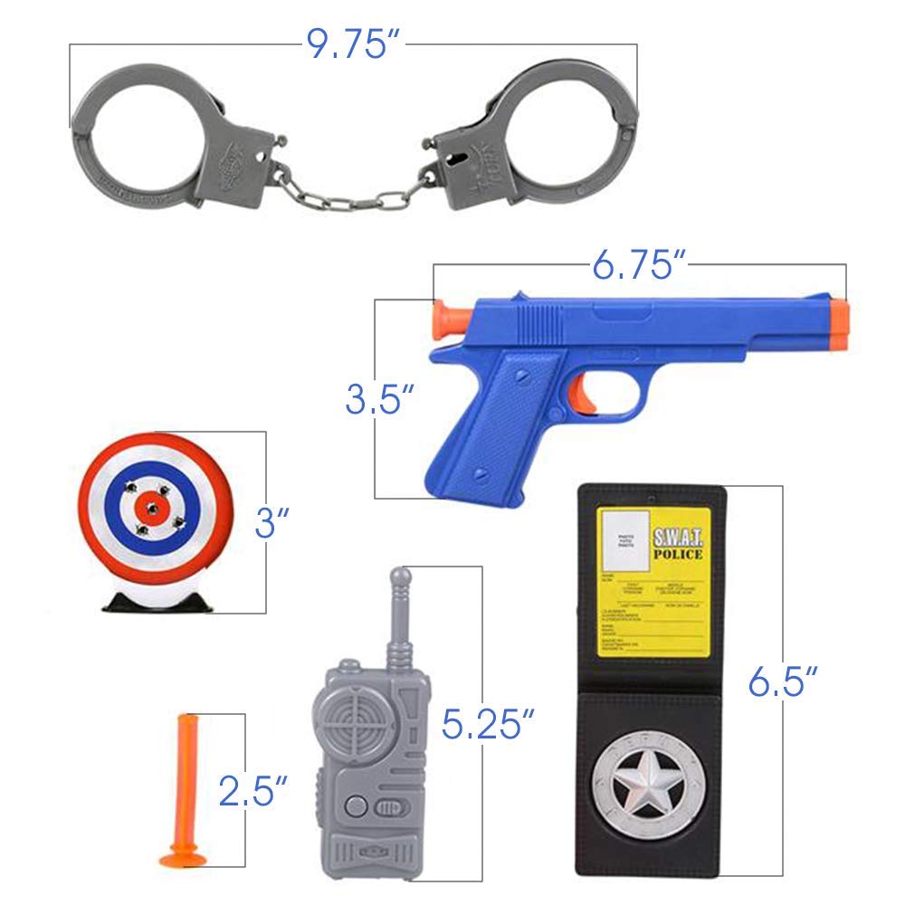 ArtCreativity Police Dart Launcher Set for Kids, Police Pretend Play