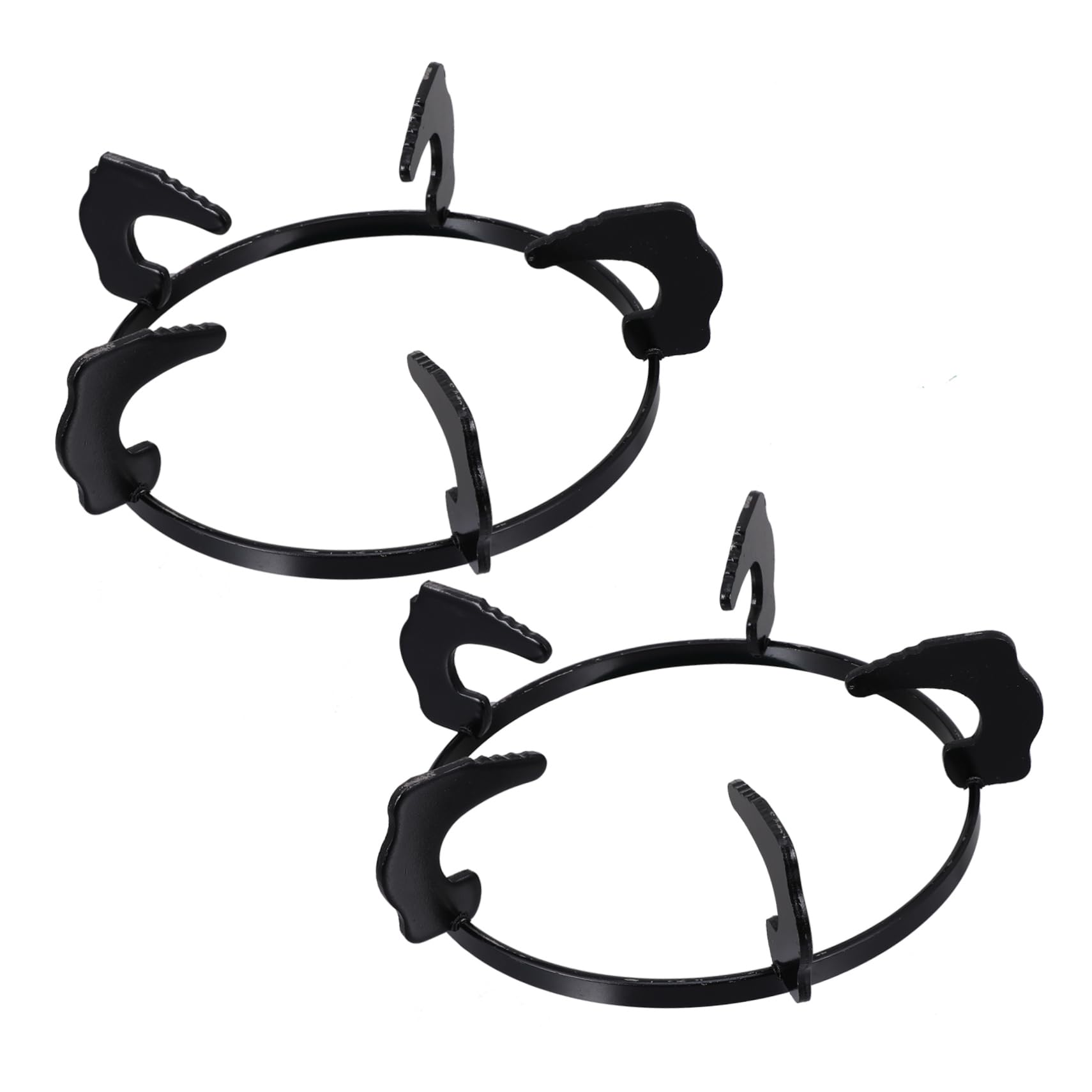 Mikinona 2pcs Cast Iron Gas Stove Rack Stove Top Griddle Pan Support for Gas Hob