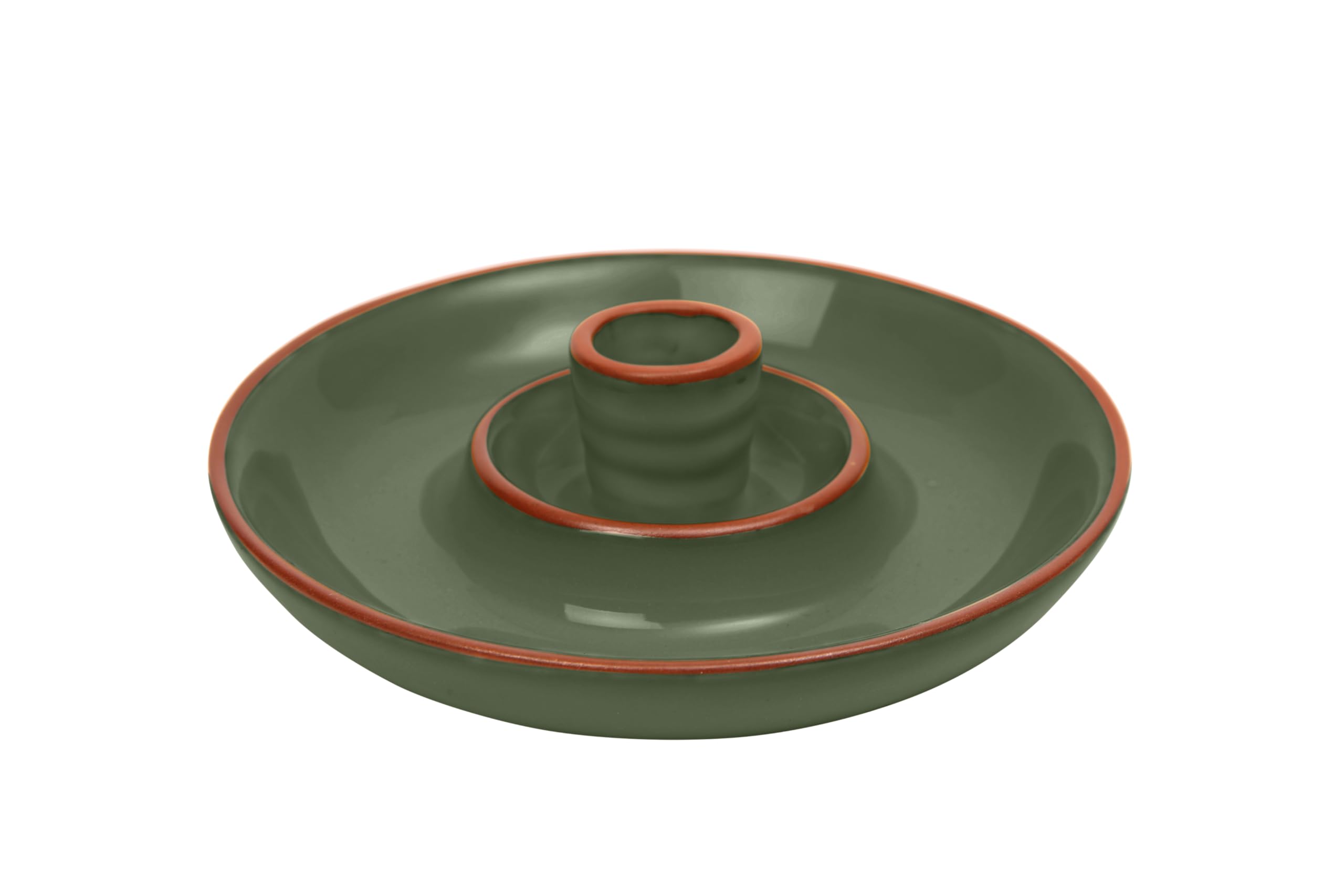 Dexam Sintra Glazed Terracotta Olive Dish - Olive Green