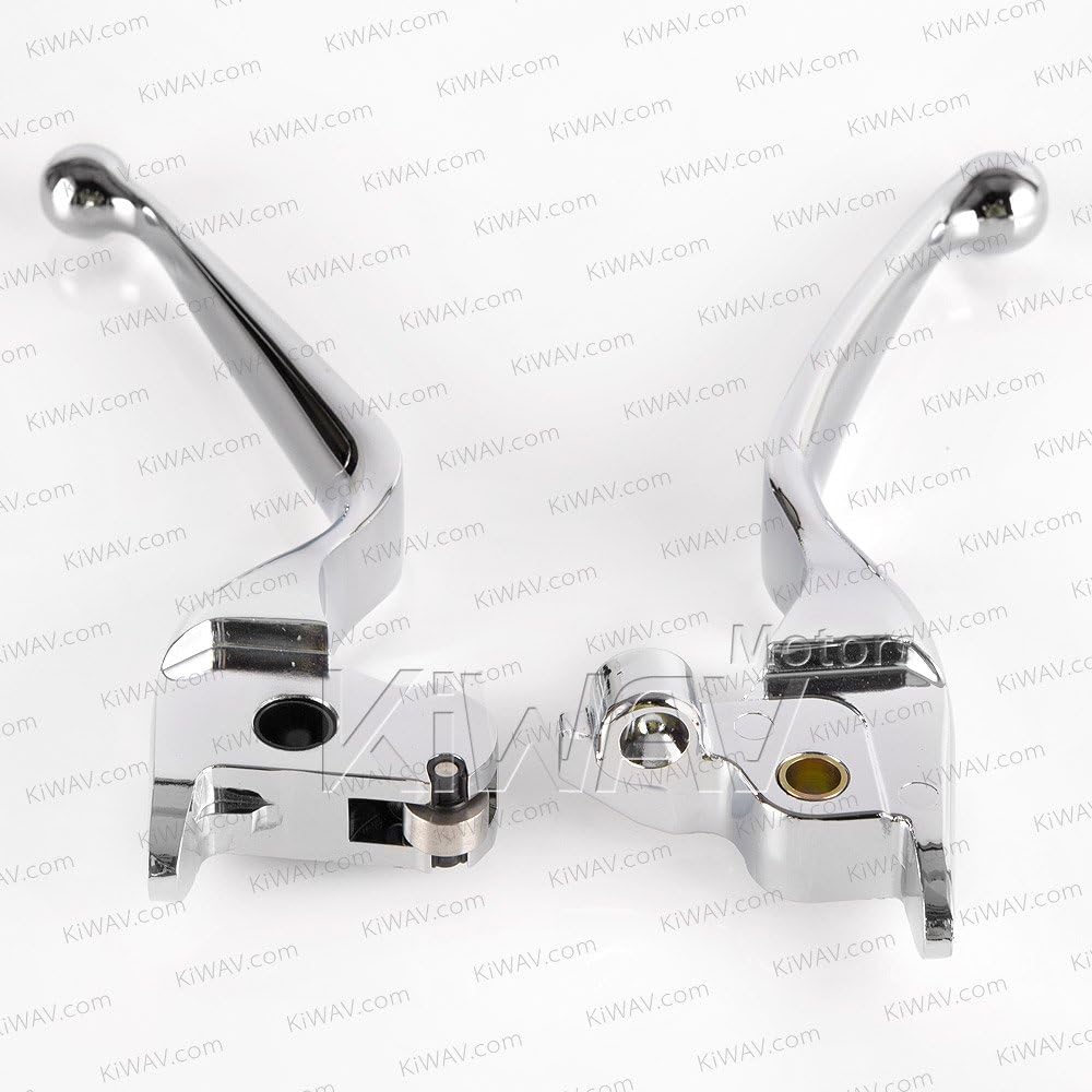 KiWAV Aluminum Hand Control Brake Clutch Lever Chrome compatible for Harley-Davidson 2014-2016 Touring