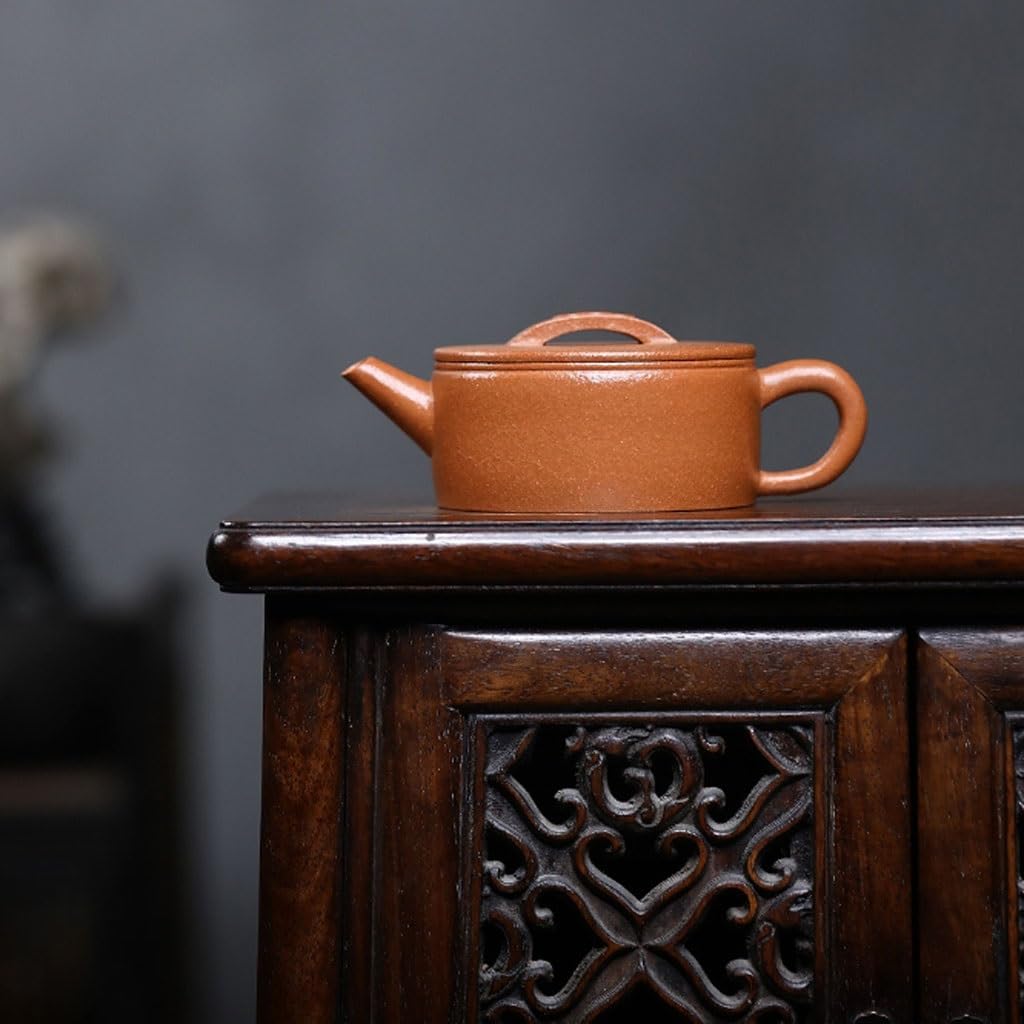 Tetera de Kung Fu Para Hacer té Tetera De Arcilla Amarilla For Uso Doméstico, Escritorio For Salón Té, Adecuada For La Mayoría Los Tés Juego de Té de Cerámica