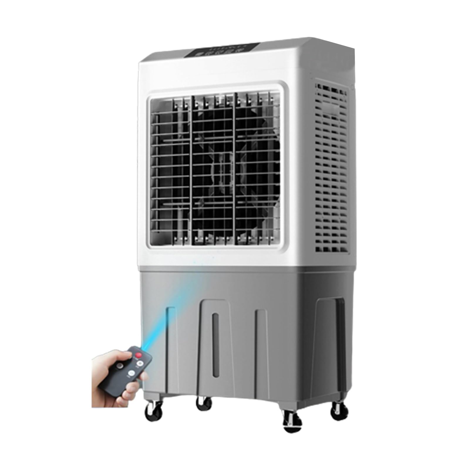 LIPJIA Air Cooler,Evaporative Air Cooler Fan, Mobile AC with 3 Wind Speeds & Oscillation, 24H Timer, 30-100L Capacity for Home Office School, with Casters