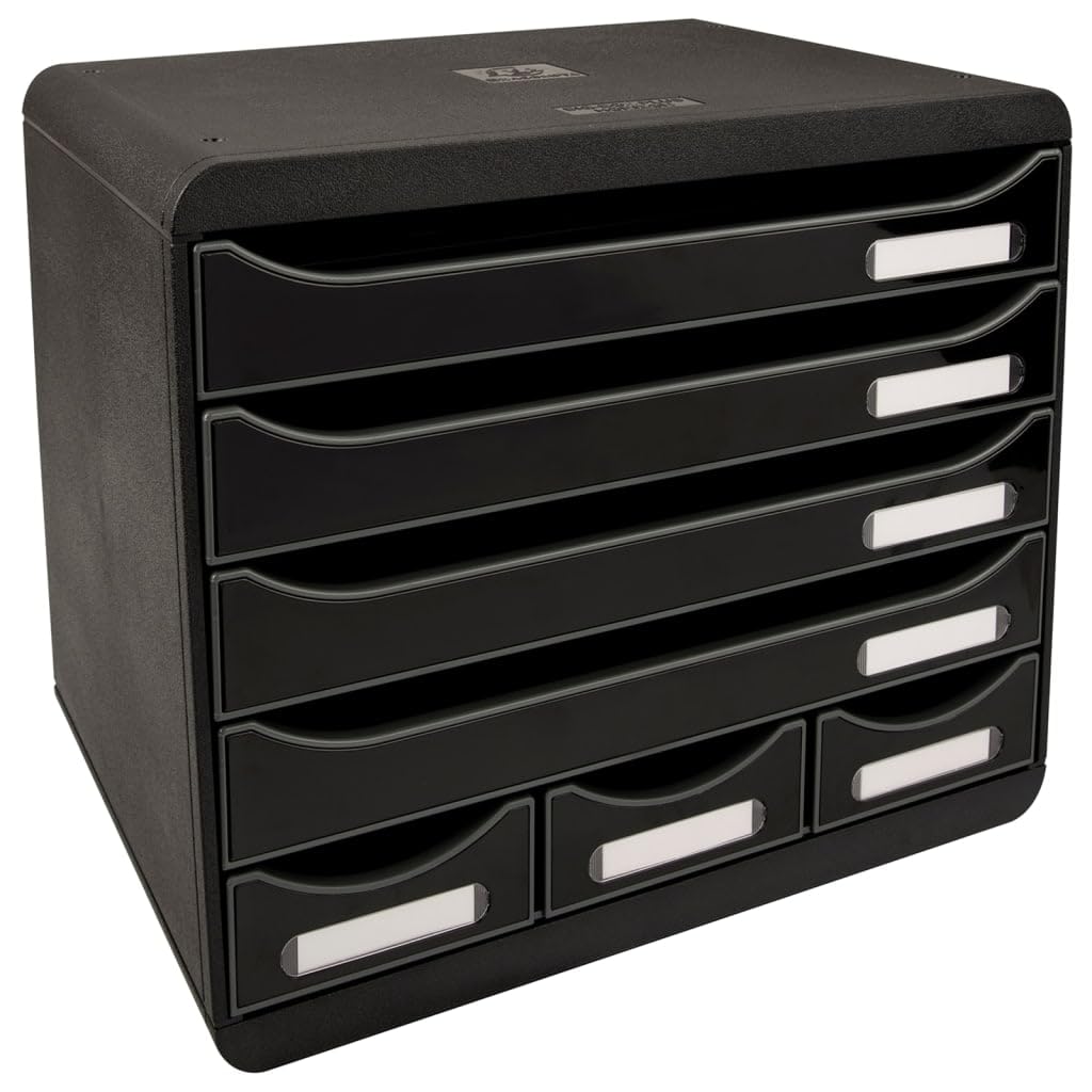 Exacompta Store-Box Office Plus, 7 Drawers, 270x355x271mm - Black