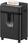 Bonsaii 12-Sheet Micro Cut Paper Shredder for Home Office, Heavy Duty Paper Shredder with 5.5 Gallon Pull-Out Bin, P-4 Security Level – Shreds Paper, CD, Credit Card, for Home Office Use(C282-B)