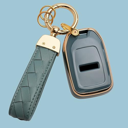 Miniatura 7 de Funda para llavero Chevrolet compatible con GMC Sierra y Silverado 1500 2500HD 3500HD 2018-2023 (azul, 6 botones)