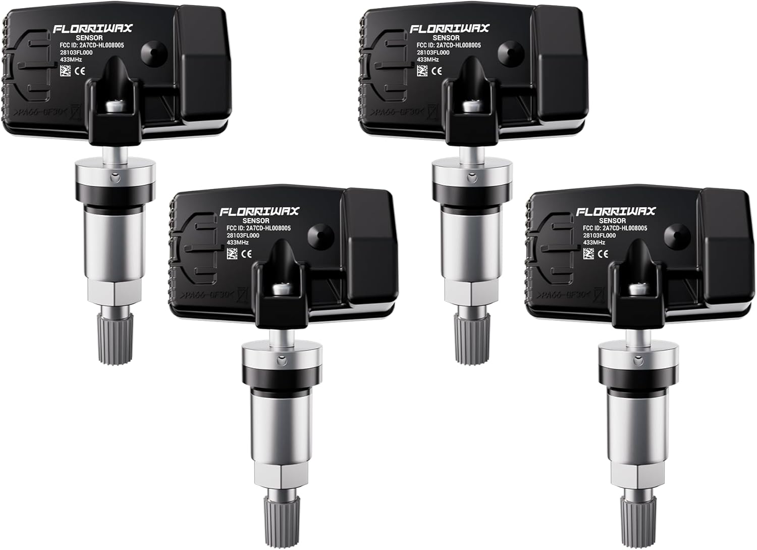 TPMS Sensor 433MHz Tire Pressure Monitoring Sensor Compatible with Subaru 2018-2024 Ascent, Crosstrek, Forester 2016-2024 Impreza 2017-2024 Legacy, Outback.OE Replacement # 28103FL000 28103FL00A(4Pcs)