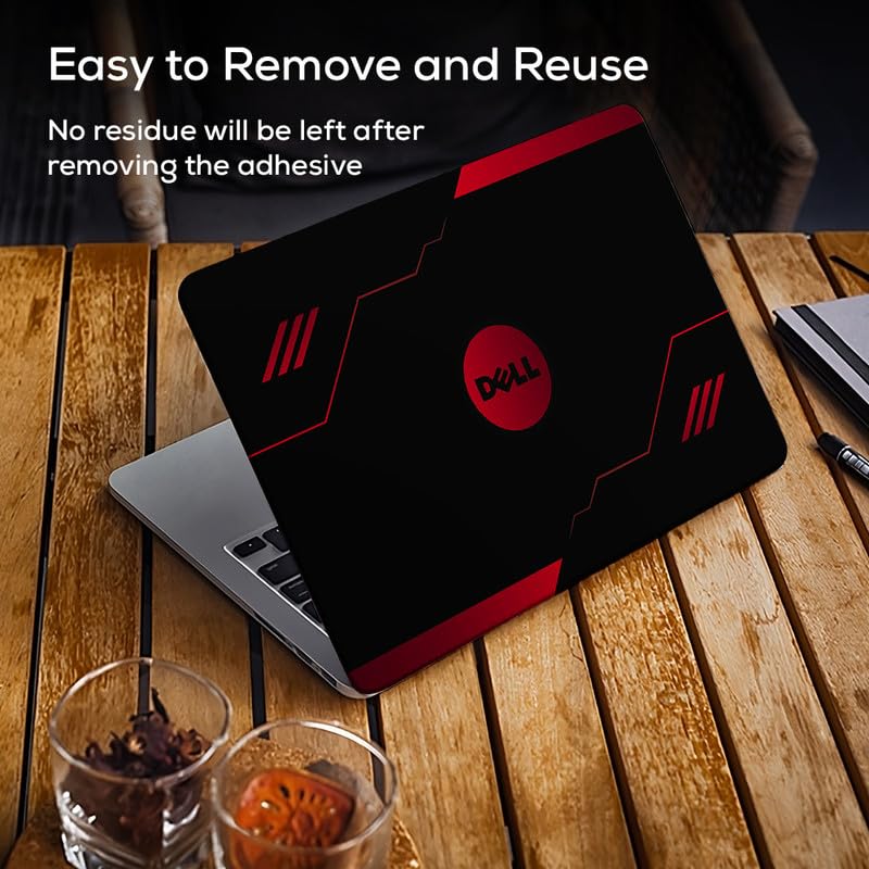 Image of Galaxsia DL365 Top+Wrist Pad Vinyl Laptop Skin /Sticker /Cover for 14 Inches Laptops Laminated-Removable-HD Quality Compatible for Dell (13.8x9.6 Inches)