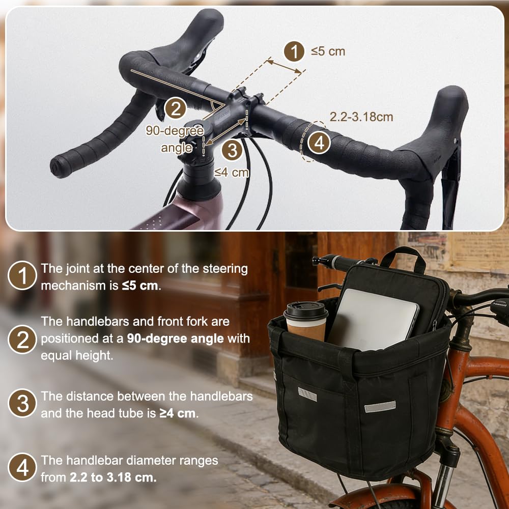Cestino Bicicletta Anteriore, SGZIOO Cestino per Bicicletta Anteriore, Cestino Anteriore Bici Staccabile, Cestino Anteriore per Bici per Animali Domestici, Shopping, Pendolari, Campeggio e Outdoor
