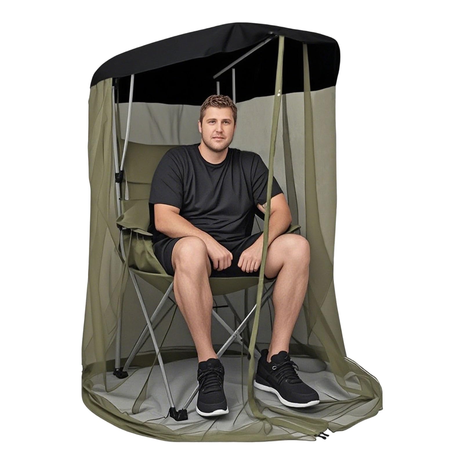 Rainproof Hammock Beach Swing Crescent Cover with Spacious Layout and Foldable Frame for Natural Travel
