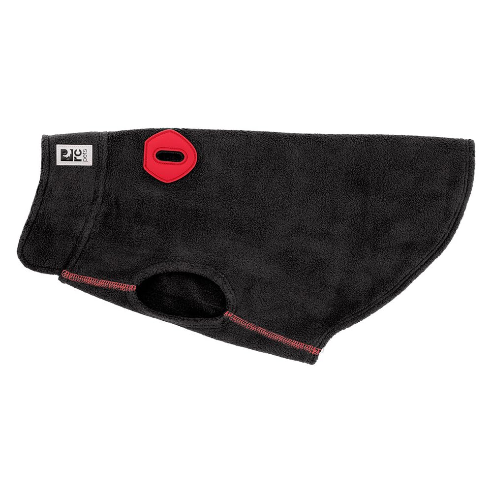 RC Pet Products Baseline Fleece Dog Coat, Everyday Base Layer, Size 12, Black/Goji Berry — image 1
