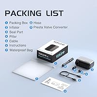 Vista 7 de Mini bomba eléctrica para bicicleta, bomba de aire portátil de 120 PSI, bomba de neumático de bicicleta pequeña recargable con válvulas Shrader