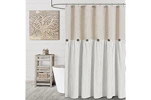 Awellife Farmhouse Rustic Shower Curtain Set