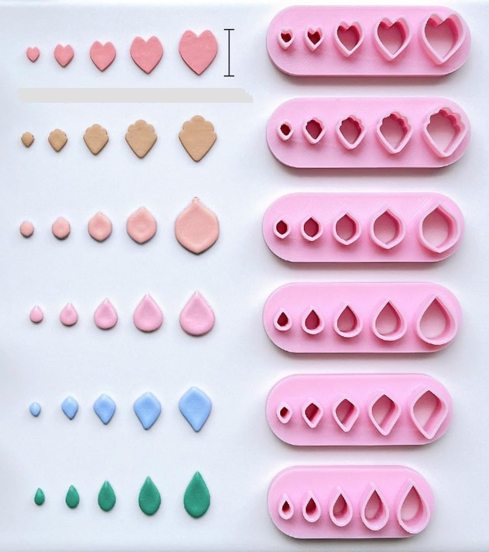 Generic Polymer Clay Jewelry Making Kit, Set of 6 Different Designs [Size: 6, 8, 10, 12, 14 MM]-image-40