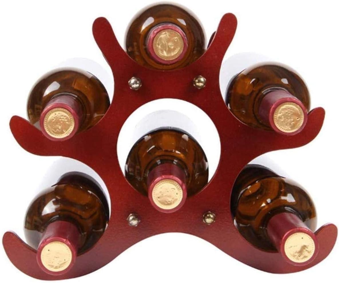 Rack Ornaments Display High-end Fully Equipped Bottle Cabts for Home Guest Restaurants Racks (Color : Red, Size : Free Size)