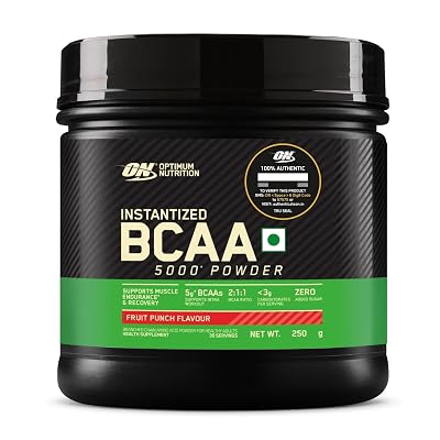 Optimum Nutrition BCAA, 5g BCAAs in 2:1:1 Ratio, 30 servings, For Muscle Recovery & Endurance, Intra workout, Informed C