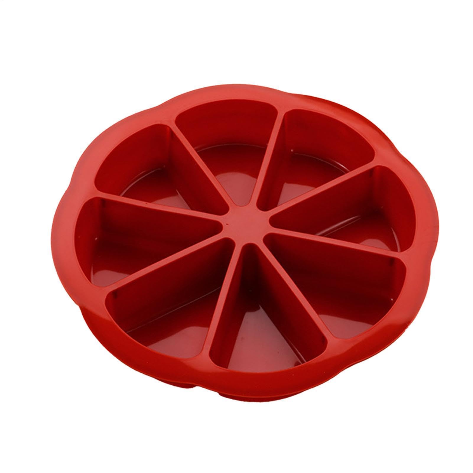 Stampo da forno in silicone, antiaderente, con 8 cavità, resistente al calore, per brownie, muffin, focaccine, biscotti rotondi e triangolari