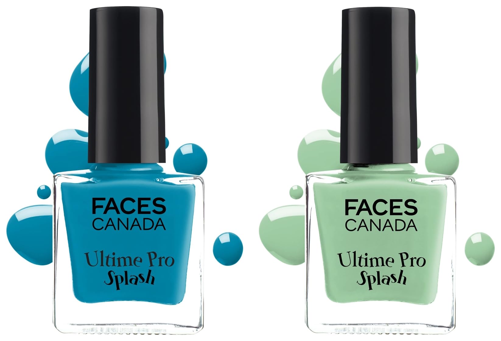 FACESCANADA Splash Glossy Finish Nail Enamel, Linty 45, 8 Ml & Splash Glossy Nail Enamel, Nautical Girl 53, 8 Ml-picture-45