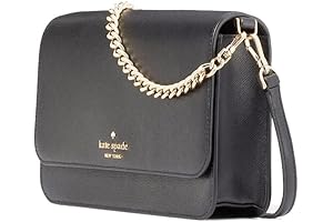 Kate Spade Madison Saffiano Leather Flap Crossbody Bag in Black
