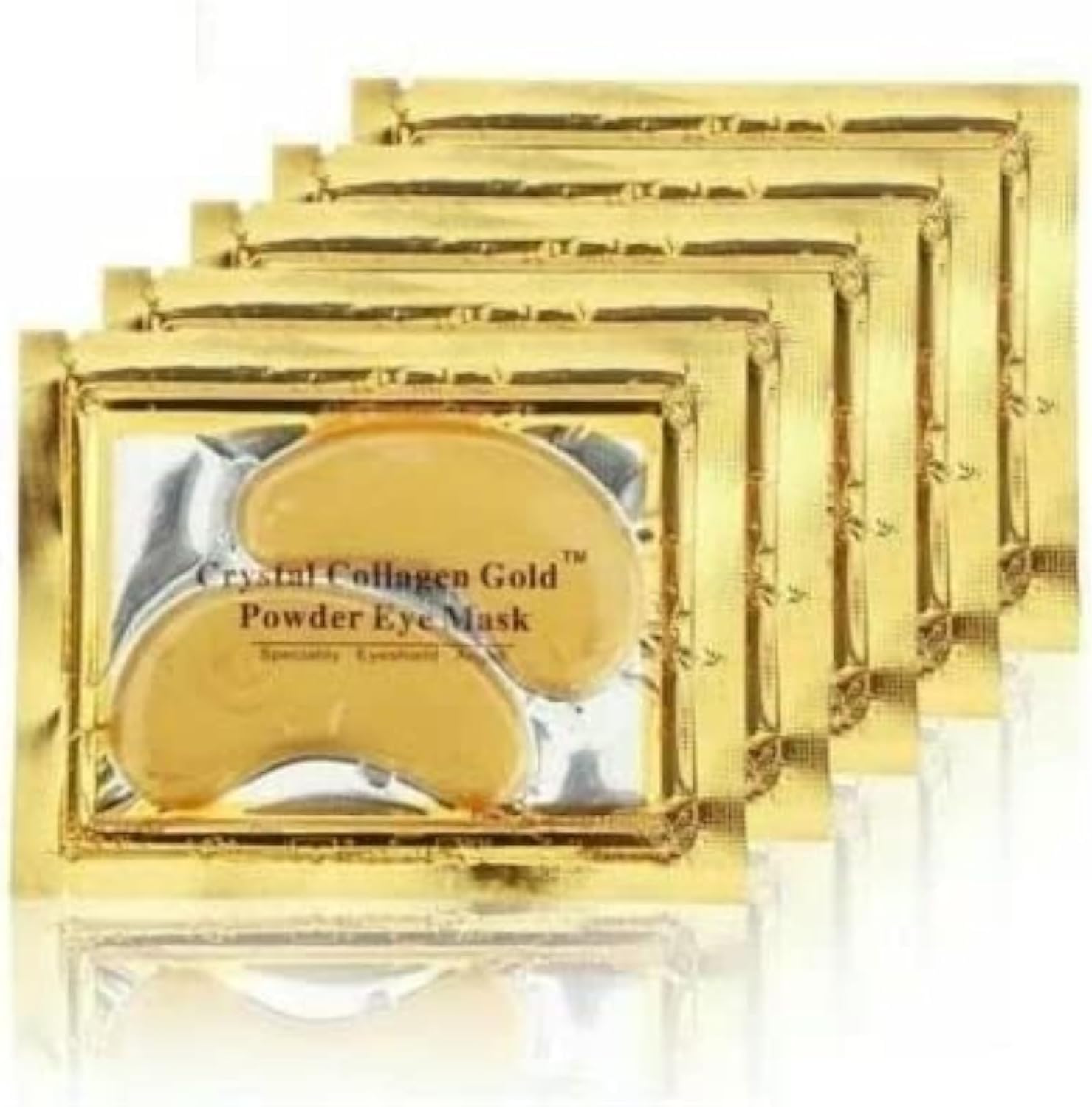 24k Gold Hydrogel Under Eye Patches for Fine Lines Reduction | Cooling Under Eye Patch Mask with Natural Herbs for Instant Hydration & De-Puffing (1 count (Pack of 5))-image-15
