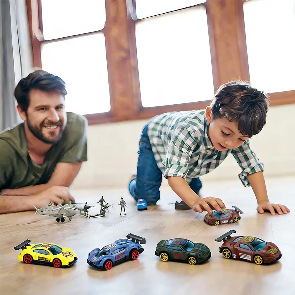 PLUSHCEWT Juego de 4 Piezas de Coches de Juguete Mini Racers, Coche de Juguete Que Cambia de Color, Coches de Juguete Wheels Auto Set Regalo para Interior y Exterior — view 5