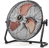 Netmetic Cordless Rechargeable Operated Floor Fan,12" Black Metal Blade Outdoor Camping Fan Can Runn
